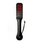 Slut Spanking Paddle Pu Leather Whip Flogger Spank Bdsm Bondage Sex Toy, Black