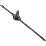 Black Rivet Mouth Plug Silica Gel Dildo With Adjustable Leather Strap For Couple Mouth Gag Sex Restraint Set (Length: 10Cm, Black)
