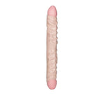 Veined Double Dong 12 Inch Double-Ended Dildo, Soft Pliable And Highly Detailed - Ivory Se-0193-01-2