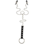 Bdsm Penis Ring Sex Toy With Nipple Clip For Men Sm Leather Collar Bondage Extreme Slave Testicle Stretchers Pennis With Chains