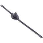 Black Rivet Mouth Plug Silica Gel Dildo With Adjustable Leather Strap For Couple Mouth Gag Sex Restraint Set (Length: 6Cm, Black)