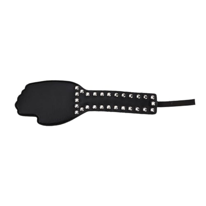 Leather Whip Flogger Spanking Rivets Black Hand Slap Paddle For Adults Bdsm Punishment Couples Bondage Props Sex Toys
