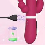 Rabbit Vibrator G Spot Vibrator Waterproof Realistic Silicone Dildo With 10 Vibrating Modes Sex Toys For Women For Body Rechargeable