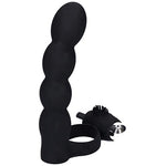 Double Penetration Vibrating Cock Ring Black
