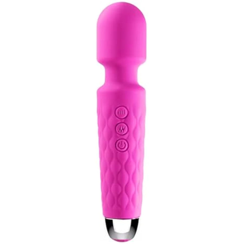 The Vibby Vibrator, a Quiet Running Water Resistant Wand Vibrator for her, Clitoris g-spot Stimulator Adult Sex Toy, USB Rechargeable, 20 Modes and 8 speeds, Made for discerning Women (Hot Pink)