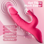 App-Controlled Thrusting Dildo Vibrator – 5-in-1 Heated Clitoral & G-Spot Toy