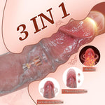 Thrusting Dildo Vibrator – Realistic Heated Suction Cup Toy with 10 Vibration Modes