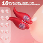 Adjustable Vibrating Nipple Clamps – 10 Modes for Sensory Stimulation & Pleasure