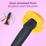 Black Realistic Dildo & Anal Plug Training Set, Strong Suction for Beginners