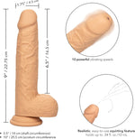 Squirting Vibrating Dildo with Suction Cup – Ivory, Realistic Design for Pleasure