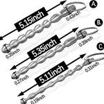 3-Piece Stainless Steel Urethral Sound Set with Bumpy Penis Plug and Ring