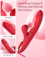 Spiral Thrusting Rabbit Vibrator – Clitoral & G-Spot Stimulator with 12 Modes