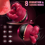 Rose Clitoral Vibrator – 8 Licking & 8 Vibration Modes for Women, Couples & More