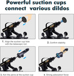 Thrusting Dildo Machine with Suction Cup Adapter & 7 Attachments, 3XLR Connector