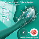 G-Spot & Clitoral Vibrator – 7 Modes, Powerful Wand Massager for Couples (Green)