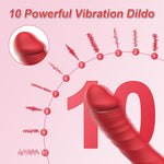 G-Spot Couple Vibrator with Heating & 10 Vibration Modes, Anal & Nipple Stimulator