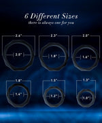 Silicone Penis Rings for Men, 6 Sizes for Erection Support & Stimulation