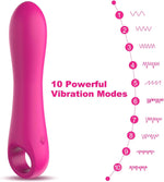 Mini G-Spot Dildo Vibrator – 10 Mode Finger Vibrator for Clitoral & Anal Pleasure