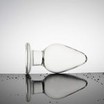 Large Crystal Mushroom-Shaped Glass Butt Plug for Men & Women, Transparent