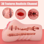 Realistic Male Masturbator with 3D Textured Pocket Pussy & Tight Anal Stroker