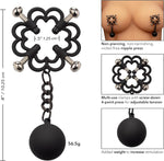 Black 4-Point Weighted Nipple Grips with Power Grip for Enhanced Stimulation