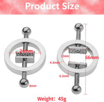 Stainless Steel Nipple Clamps 2Pcs Non-Piercing Breast Shields Body Jewelry