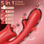 Vibrator Adult Sex Toys for Women, APP Remote Control Tongue Rose Sex Toy Dildo Vibrators G Spot Vibrator with 9 Licking Sucking & Flapping Clitoral Stimulator Anal Nipple for Female Men Couples