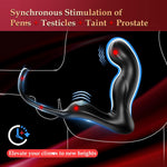 Wiggling Prostate Massager with Taint Stimulator & Cock Ring – APP Control Vibrator