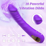 Heated G-Spot Vibrator for Couples – 10 Modes, Realistic Dildo & Anal Stimulator