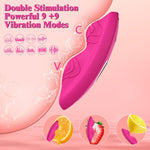 Wearable Butterfly Vibrator with Dual 9+9 Modes, App & Remote Control (Rose)