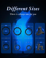 Silicone Cock Rings for Men – 8 Size Erection Support Rings for Couples Play