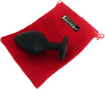 3PCS Silicone Jeweled Anal Plug Set, Starter Kit for Men & Women (Black)