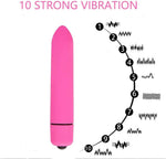 Waterproof Mini Bullet Vibrator – 10-Mode Personal Massager for Clitoral & G-Spot