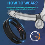 6-Piece Silicone Penis Ring Set for Enhanced Erection, Stronger, Longer Lasting