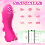 App-Controlled Finger Vibrator – 9 Modes, Heating, Clitoral & G-Spot Stimulator