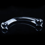 Clear Double-Ended Glass Dildo – Smooth Crystal Anal Plug & Prostate Massager, 7.3"