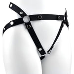 Fixed Chastity Belt For Men,Adjustable Elastic Chastity Pants Harness Strap On Dildo String,Anti-Fall Cock Cage/Penis Ring/Dildos Cb Bondage Accessories For Mens (Black)