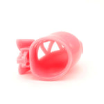 Male Chastity Cage - Bow-Tie Shaped With 4 Different Sized Activity Rings Chastity Lock Device Sex Toys With Concealed Locking Design For Male Penis Sm Fetish Long-Term Wear & Bondage (Pink)