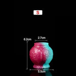 Multi Color Silicone Made Big Knot Penis Ring Sleeve Knotty Optional Size For Choose (S)