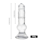 13 Inch Realistic Huge Wolf Dog Dildo + 15.5Inch Huge Long Anal Beads