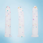 9 Inch Confetti Silicone Realistic Anal Dildo with Flared Suction Cup Base for Hands-Free Play and G-Spot Stimulation