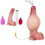 Lifelike Squirting Inflatable Dildo,Silicone Cumming Dildos With Suction Cup, Ejaculating Anal Customizable Size Toy Adult Sex Toys For Women 7.28"