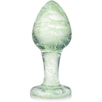 Glass Anal Plug Luminous Butt Plug Glass Plug G-Spot Stimulator Prostate Massager Vaginal Masturbation For Women Men Couples Beginners Valentine'S Gift Sex Toys (M)