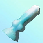Realistic Knot Dog Dildo,Blue White Silicone 7.5 '' Small Fantasy Adult Sex Toy Games Fantasy Monster Animal Cute Dildo for Beginner Women Lesbian and Men Couples Anal Plug Cock Fake Penis