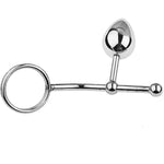 Metal Replaceable And Removable Anal Plug Set Slider Removable Butt Plug Double Ring Penis Ring