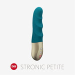 Stronic Petite Vibrating Dildo for Women, Men, and Couples - Deep Sea Blue