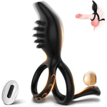 Remote Control Vibrating Cock Ring Clitoral Stimulator, 7 Vibration Penis Ring Vibrator For Men Erection, Silicone Adult Sex Toys For Men Women, Adjustable Perineum G Spot Stimulation Couple Vibrator