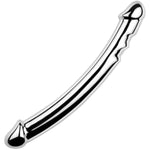 Metal Double-Ended Dildo Anal Butt Plug Double Head Dildo Realistic Penis G-Spot Stimulator Big Dildo Adult Sex Toys For Men Women Lesbian Gay