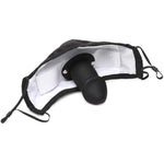 Mouth-Full Premium Silicone Dildo Face Mask For Men Women & Bdsm Couples. Breathable Cotton Face Mask With Hidden Silicone 2.8 Inch Dildo Gag. Machine Washable - Black