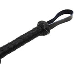 Leather Whip With Braided Handle Flogger Bdsm Spanking Paddle Sex Toy For Couples Play